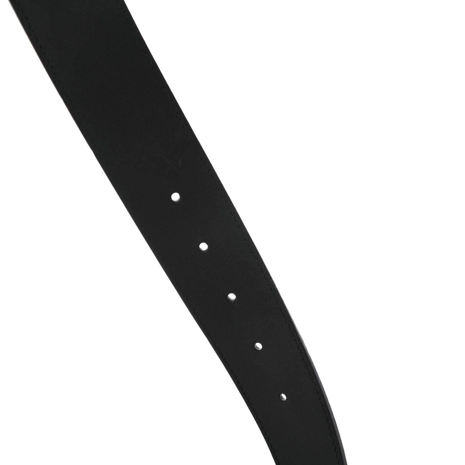 Gucci Textured Dollar Calfskin Nickel Double G 40mm Belt 85 34 Black 3 of 5