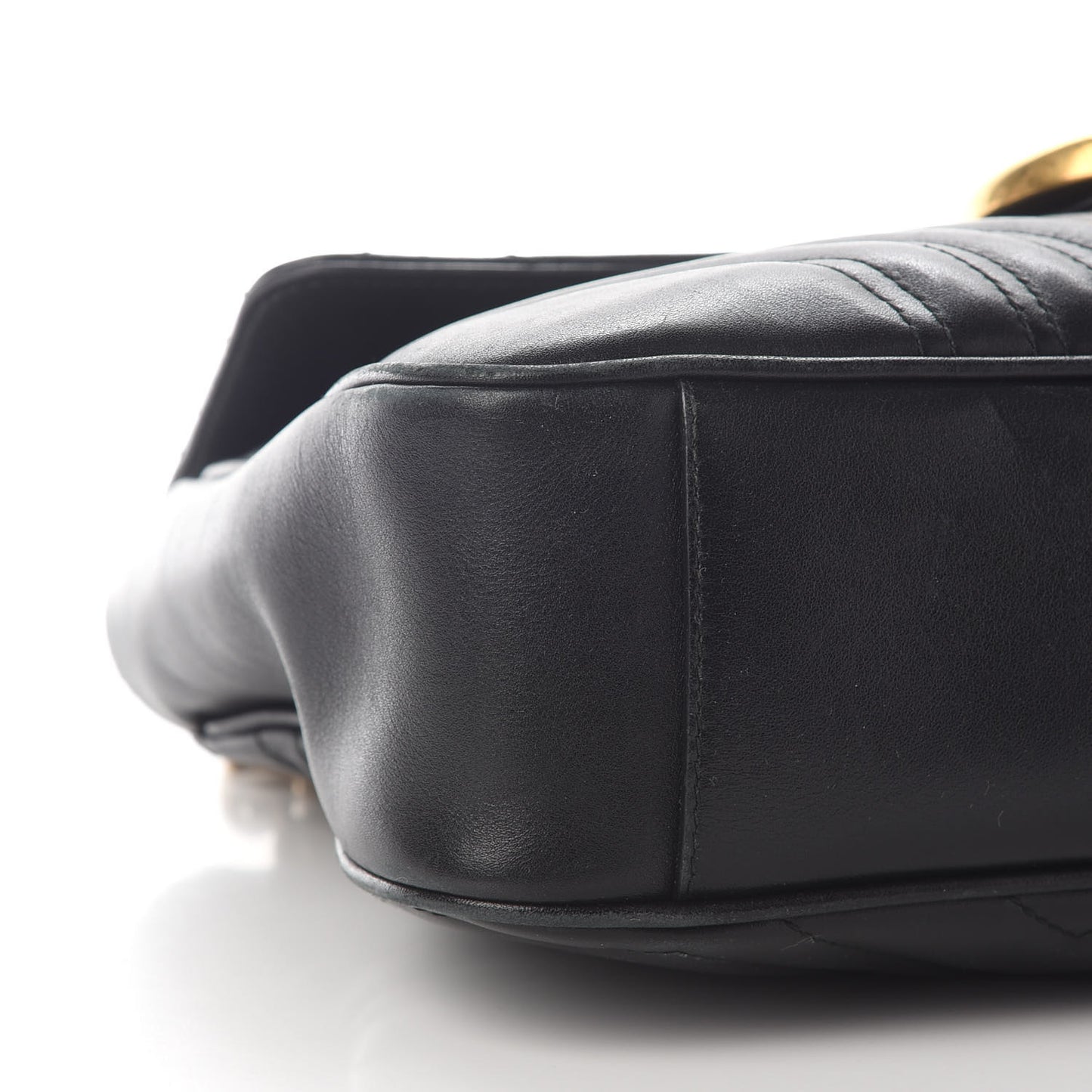 Calfskin Matelasse Medium GG Marmont Shoulder Bag Black