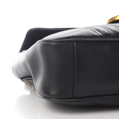 Gucci Calfskin Matelasse Medium GG Marmont Shoulder Bag Black 8 of 11