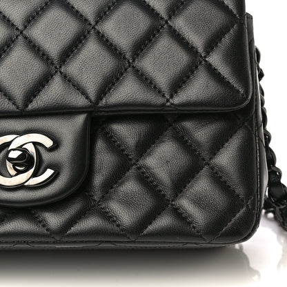 Chanel Lambskin Quilted Mini Rectangular Flap So Black 17 of 17