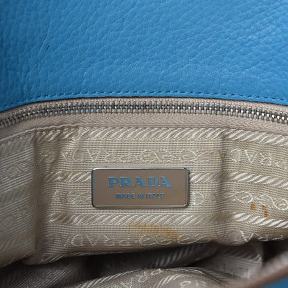 Prada Vitello Top Handle Tote Turchese 10 of 11