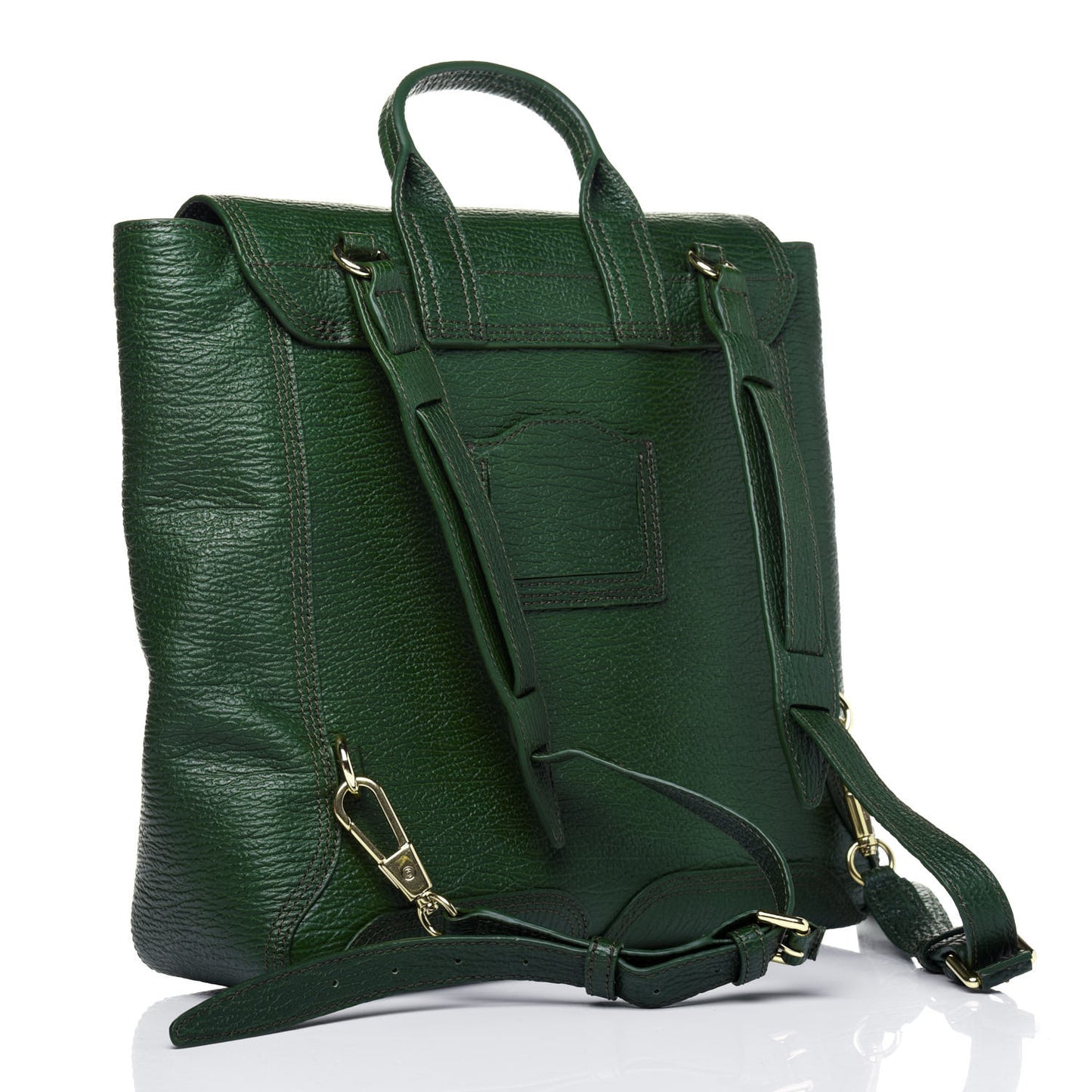 Textured Calfskin Pashli Backpack Jade