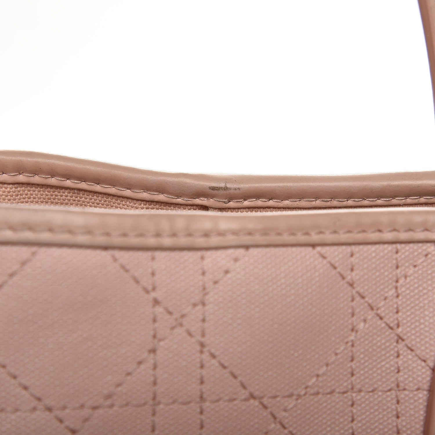 Christian Dior Coated Canvas Cannage Panarea Shopping Tote Rosato 11 of 17