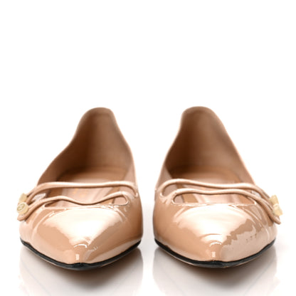 Gucci Patent Double Strap Aneta Flats 39 Pink Apricot 2 of 7