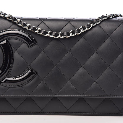 Chanel Calfskin Quilted Cambon Wallet On Chain WOC Black 15 of 16