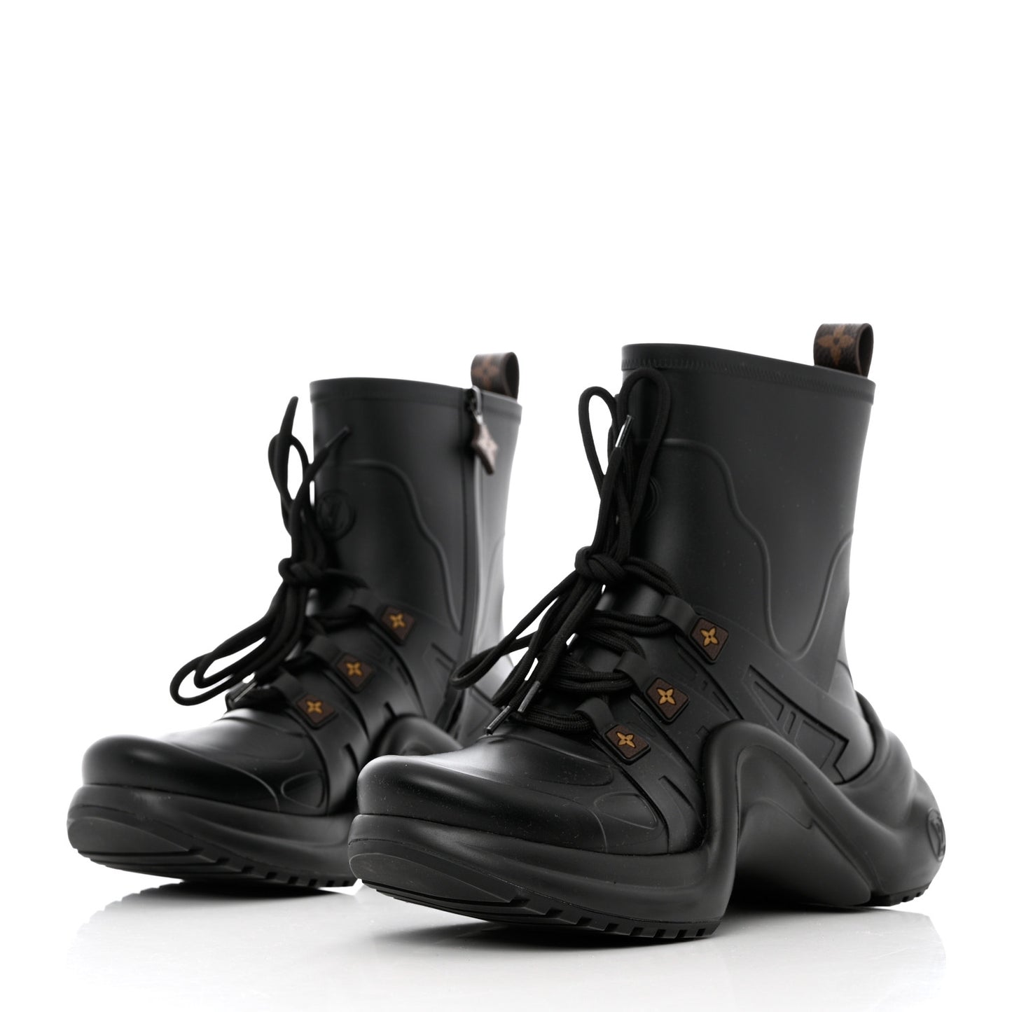 Mat Rubber Monogram LV Archlight Sneaker Boots 39 Black
