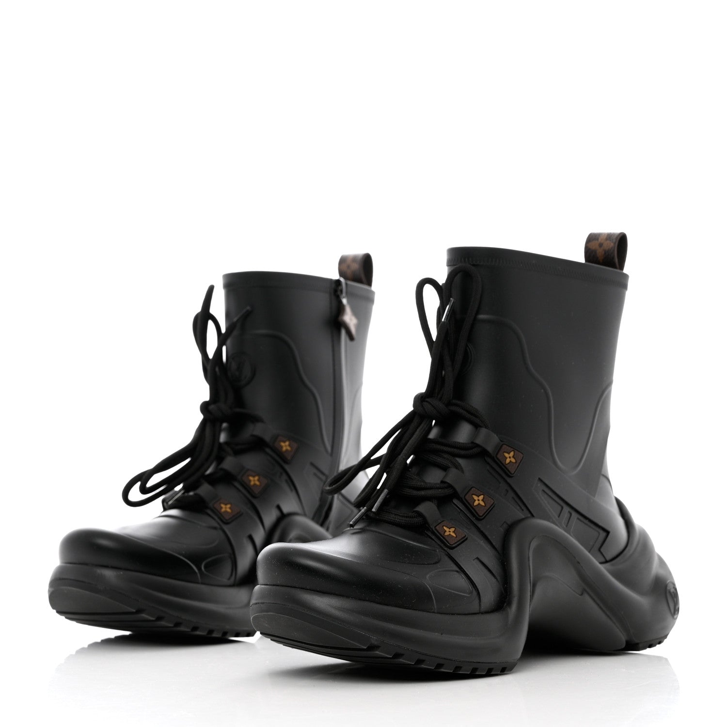 Louis Vuitton Mat Rubber Monogram LV Archlight Sneaker Boots 39 Black 3 of 10