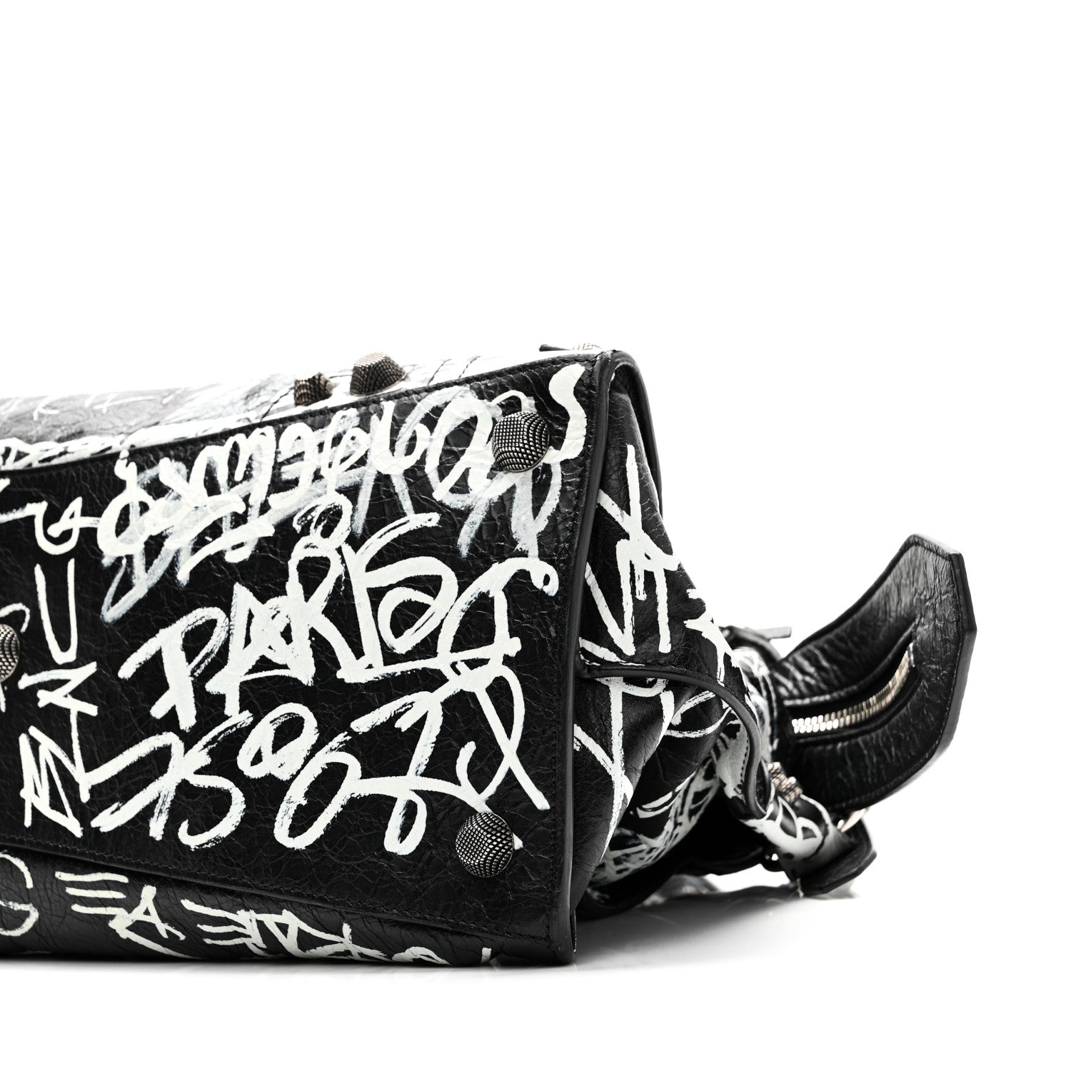 Balenciaga Agneau Arena Graffiti Neo Cagole City Handbag Black Balenciaga Agneau Arena Graffiti Neo Cagole City Handbag Black