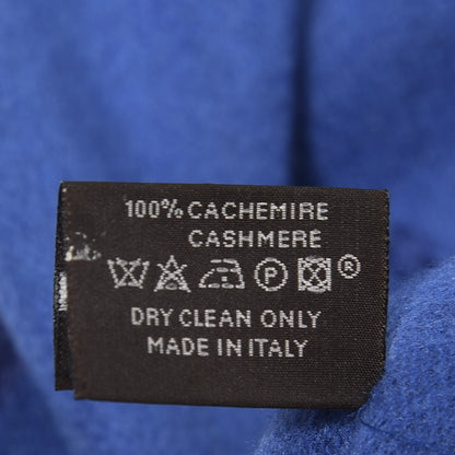 Hermes Cashmere Reversible Evelyne Scarf Bleu Ocean Bleu Cobalt 4 of 4
