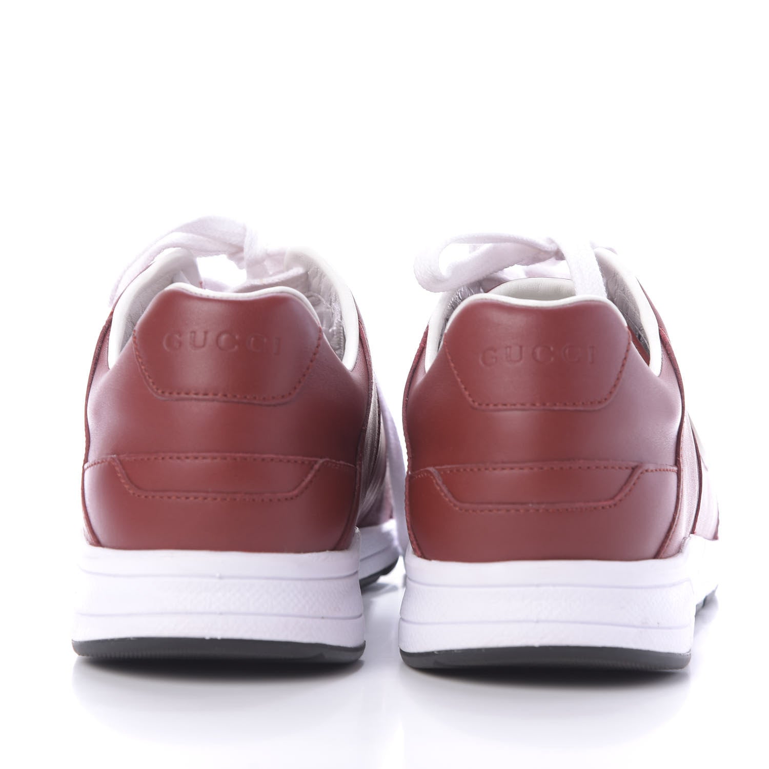 Gucci Calfskin Womens Interlocking G Sneakers 38 Red 5 of 11