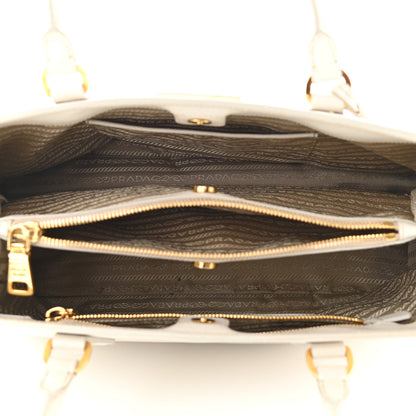 Prada Saffiano Medium Galleria Double Zip Tote Bianco 4 of 14