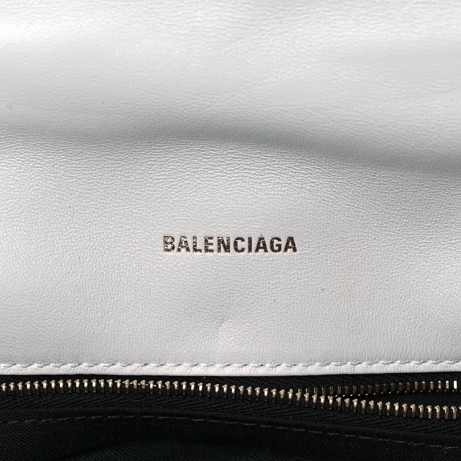 Balenciaga Nappa Calfskin Quilted Touch B Puffy Clutch White 6 of 14