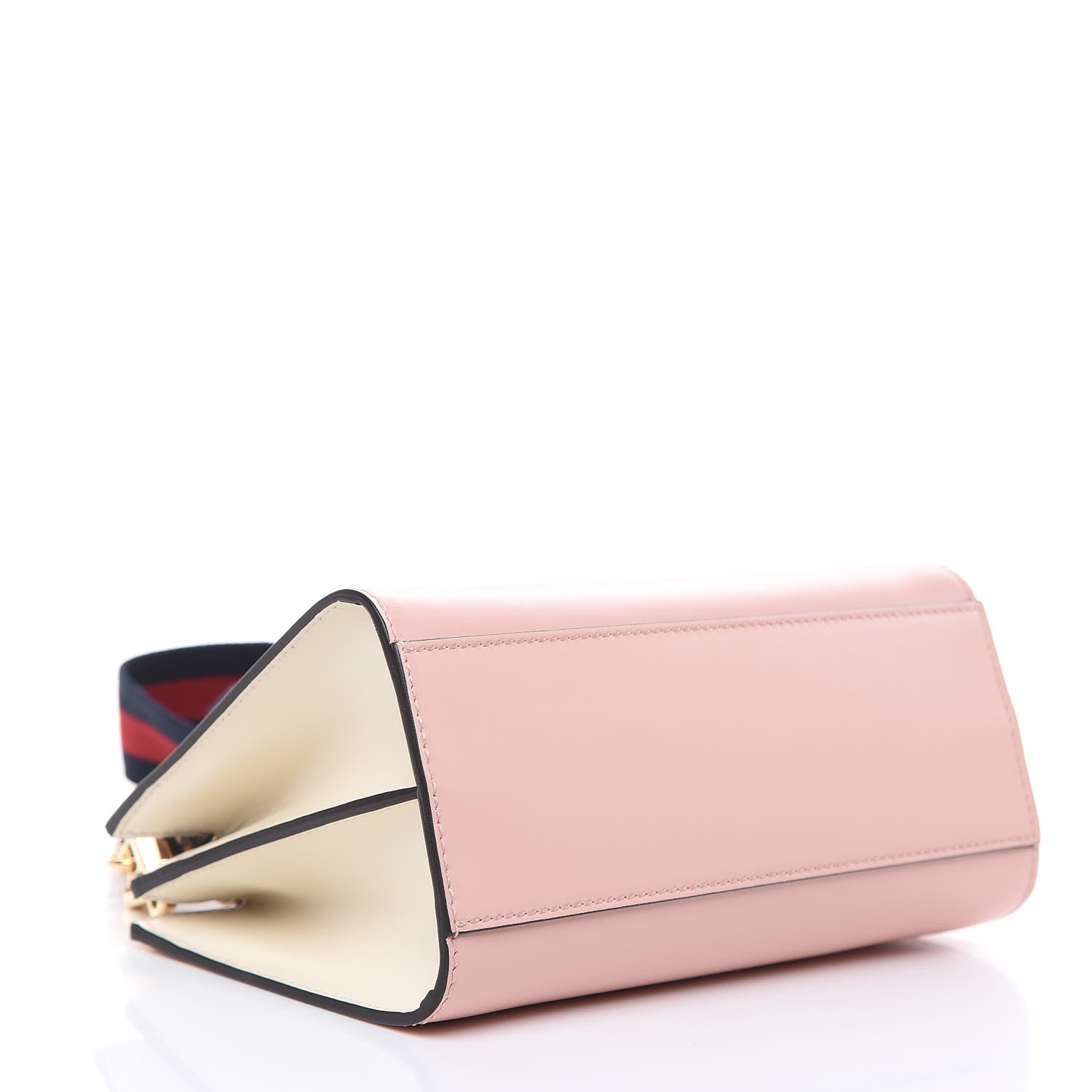 Gucci Nappa Bamboo Web Mini Nymphaea Top Handle Bag Perfect Pink Mystic White 4 of 10