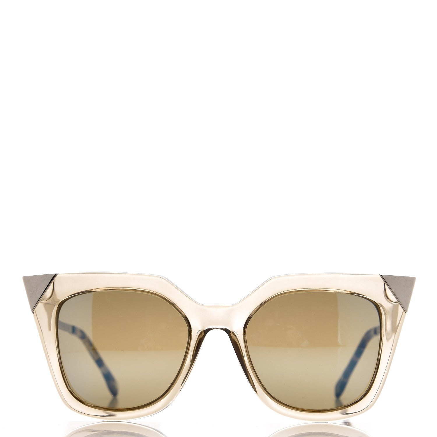 Fendi Iridia Cat Eye Sunglasses FF 0060/S Light Golden 2 of 7