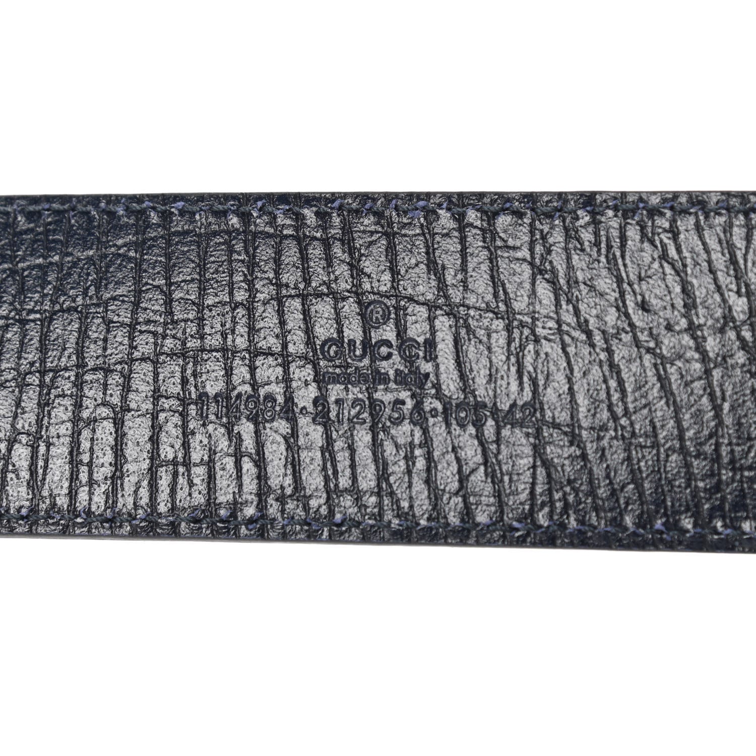 Gucci GG Plus Monogram Interlocking G Belt 105 42 Navy 5 of 5