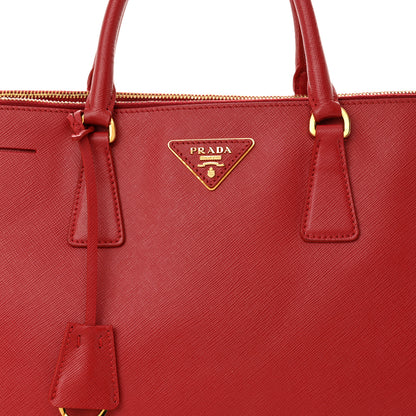 Prada Saffiano Lux Large Galleria Double Zip Tote Fuoco 8 of 13