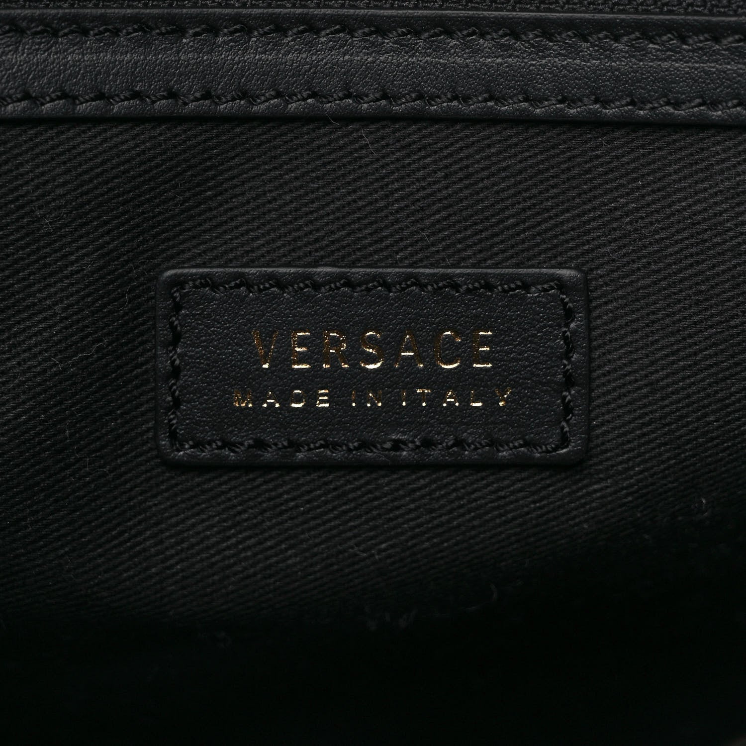 Versace Calfskin Shopping Tote Black 6 of 10