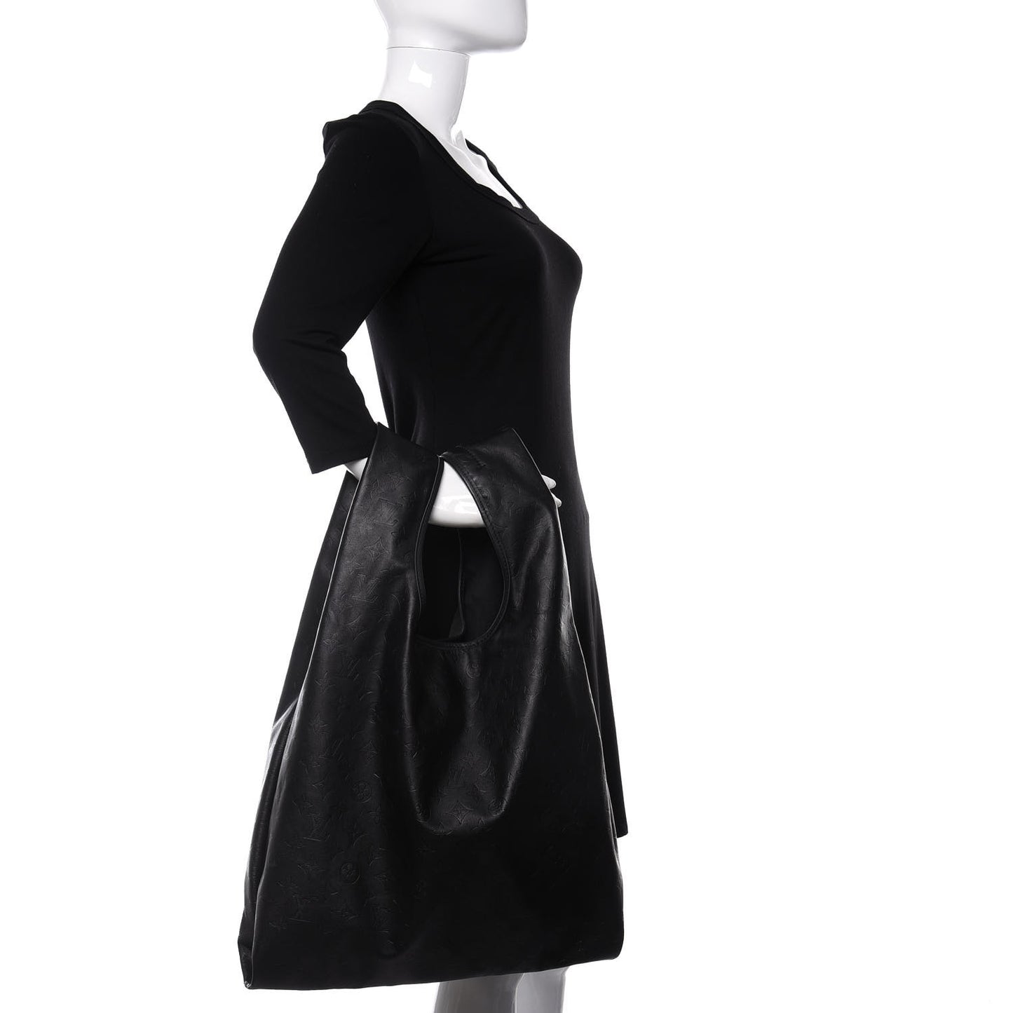 Calfskin Monogram Shadow Tote Black