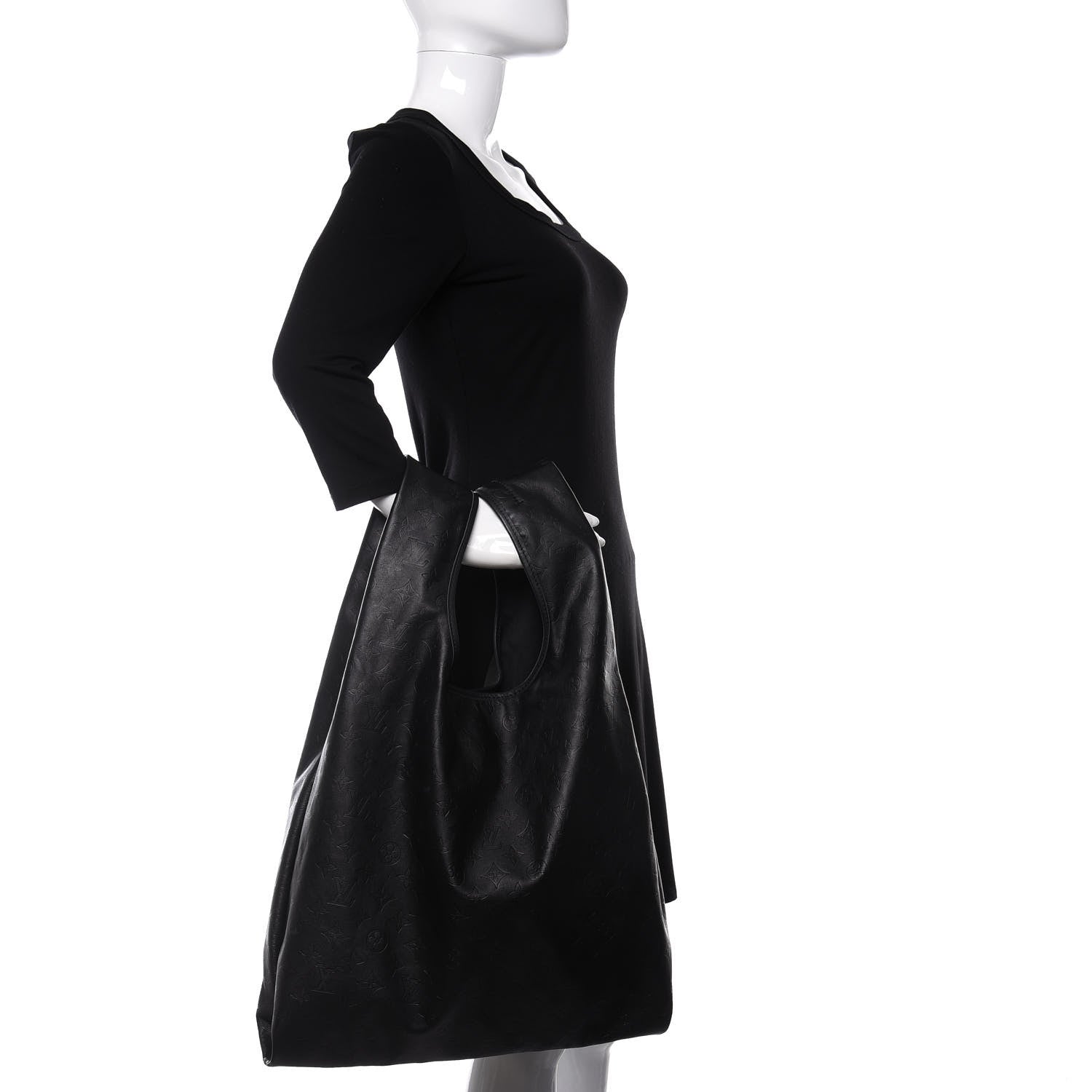 Louis Vuitton Calfskin Monogram Shadow Tote Black 2 of 11