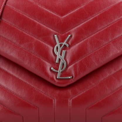 Saint Laurent Calfskin Y Quilted Monogram Medium Loulou Chain Satchel Palissandre 9 of 11