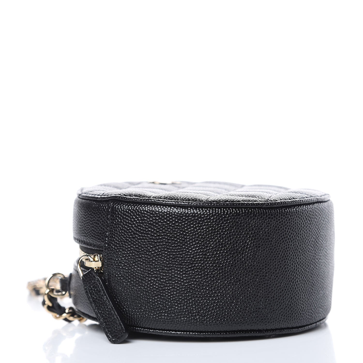 Chanel Caviar Quilted Round Clutch With Chain Black 4 of 10
