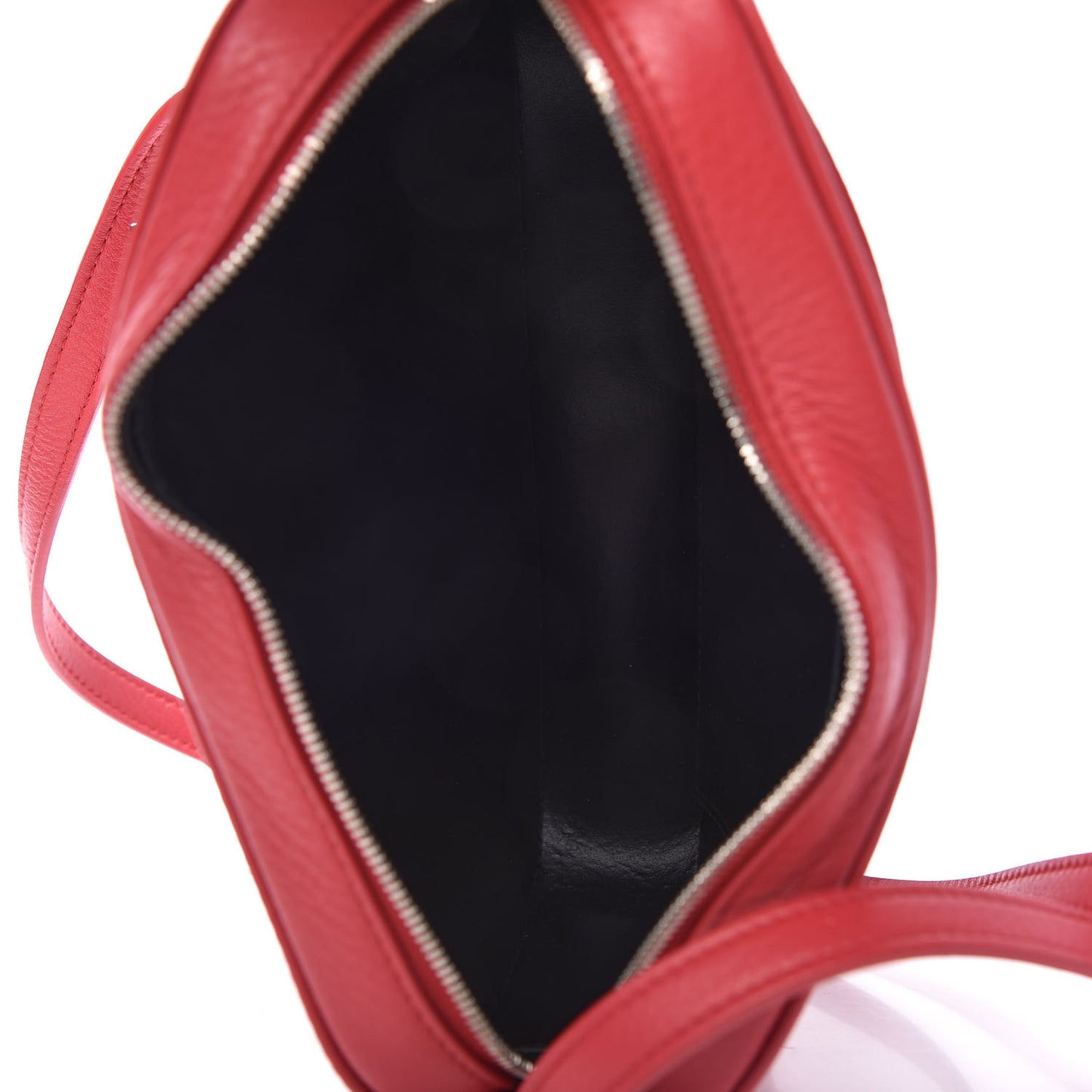 Calfskin Logo S Everyday Camera Bag Rouge Lantern Black