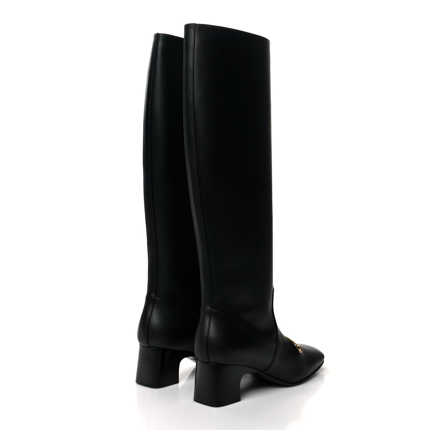 Calfskin Daphne Boots 36.5 Black