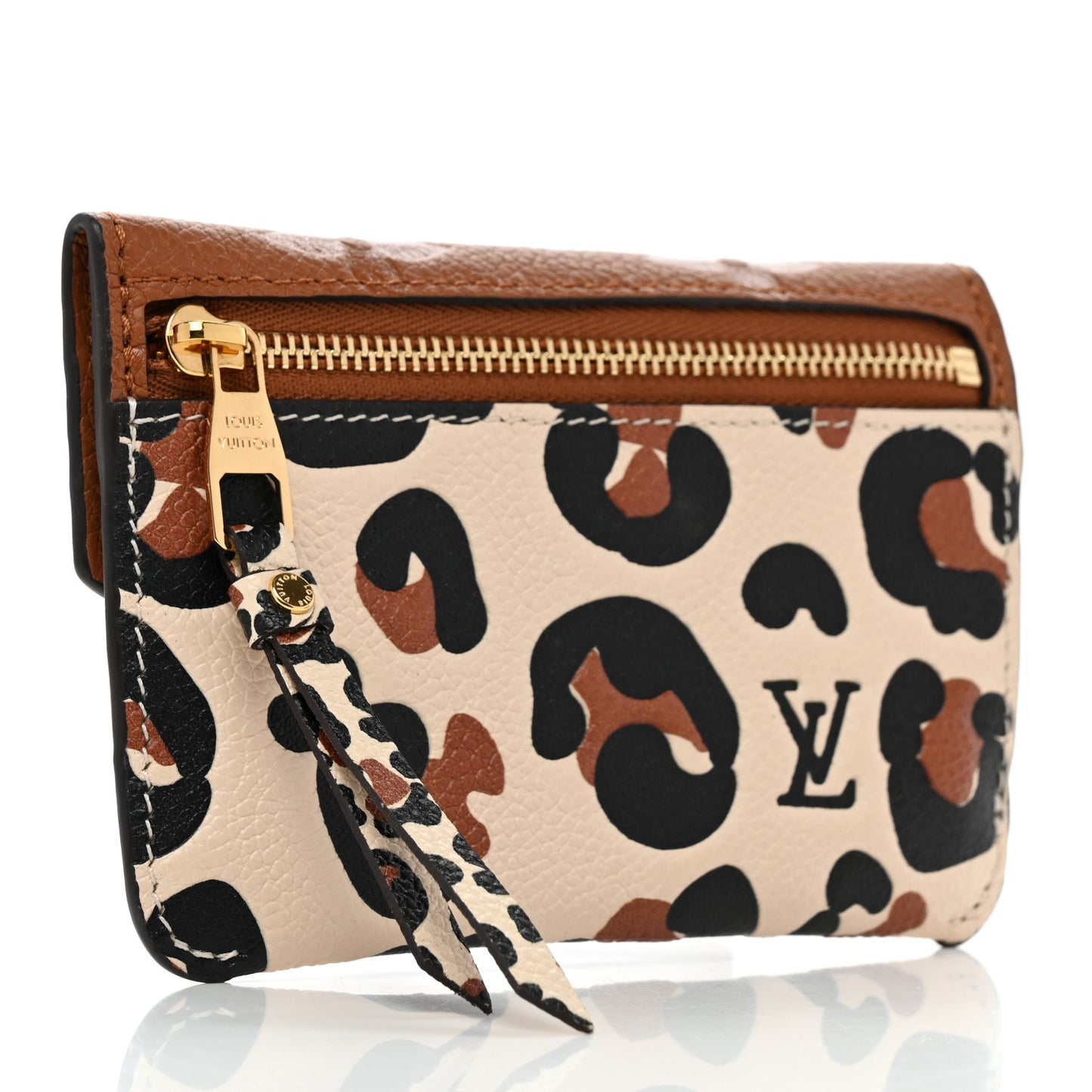 Empreinte Monogram Giant Wild At Heart Key Pouch Caramel