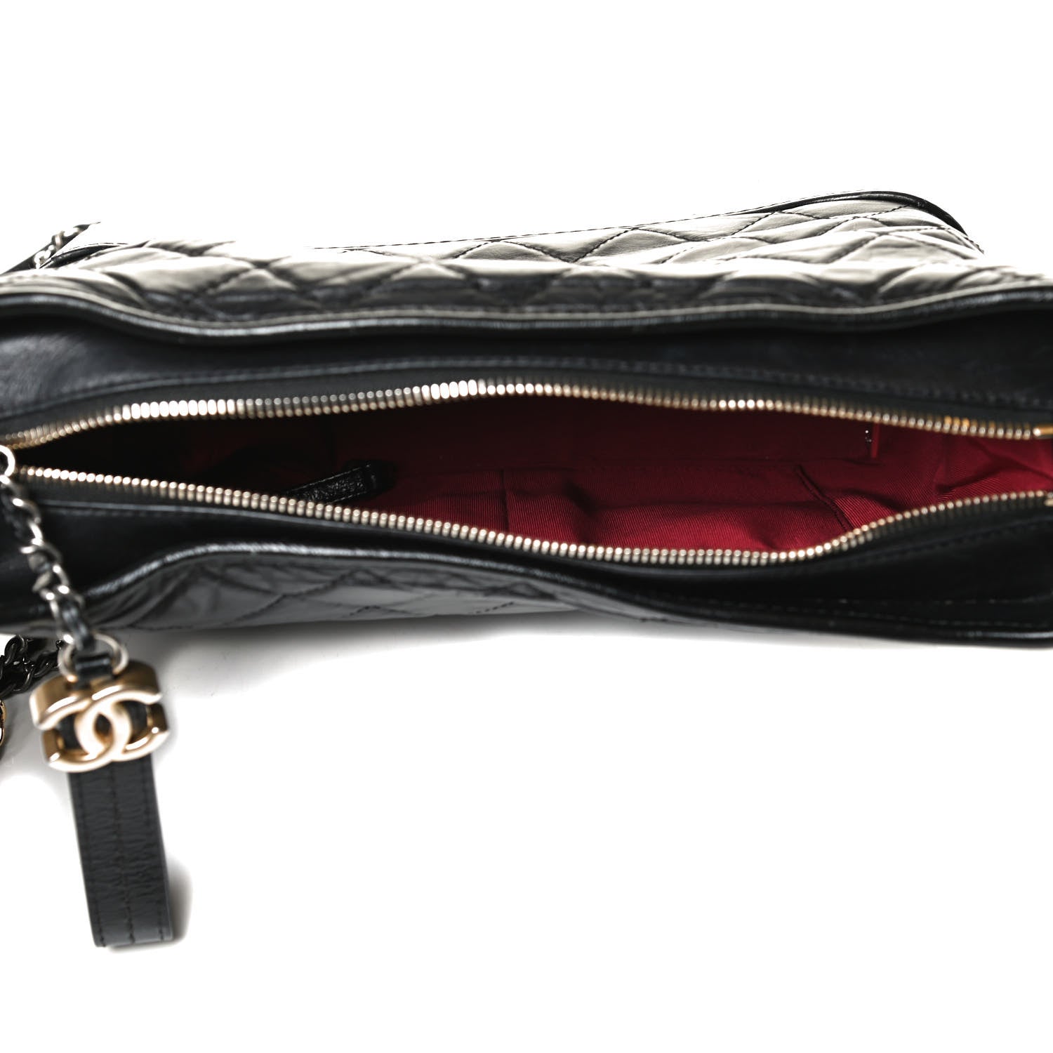 Chanel Aged Calfskin Quilted Medium Gabrielle Hobo Black 5 of 16