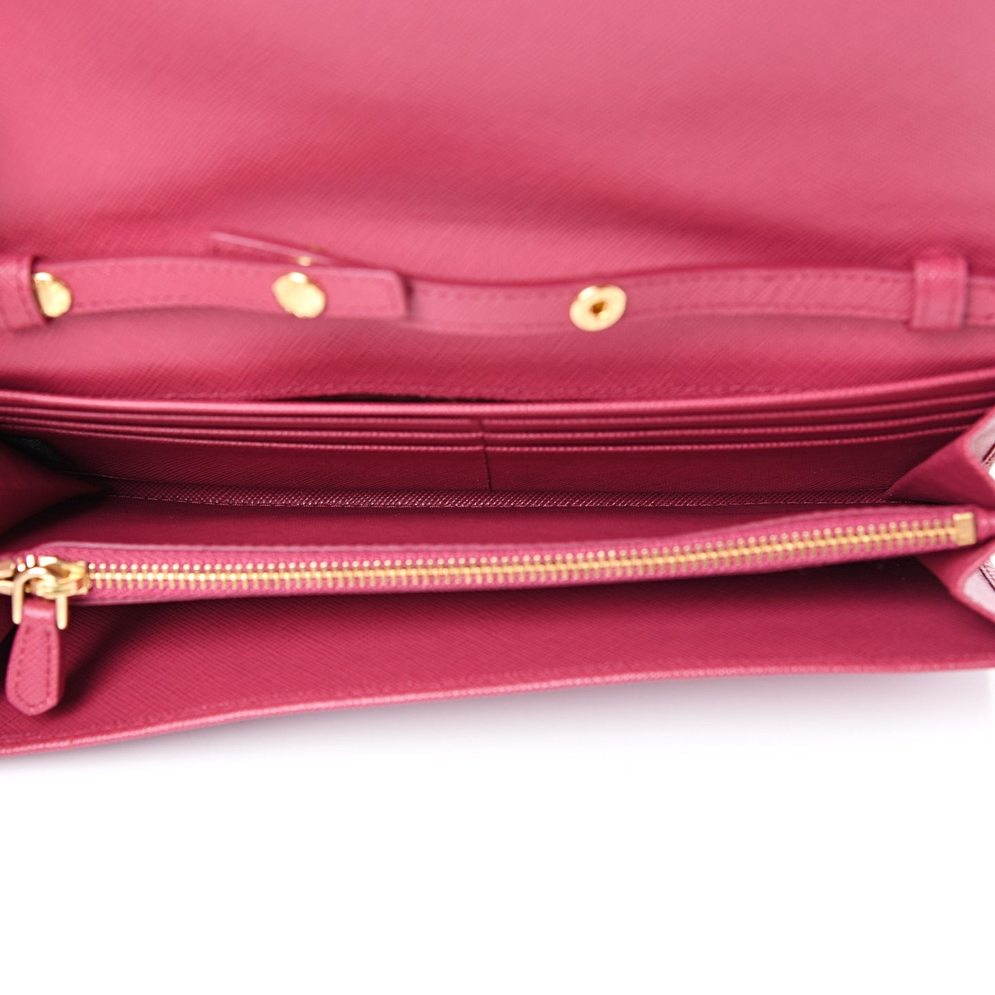 Saffiano Metal Oro Chain Wallet Ibisco