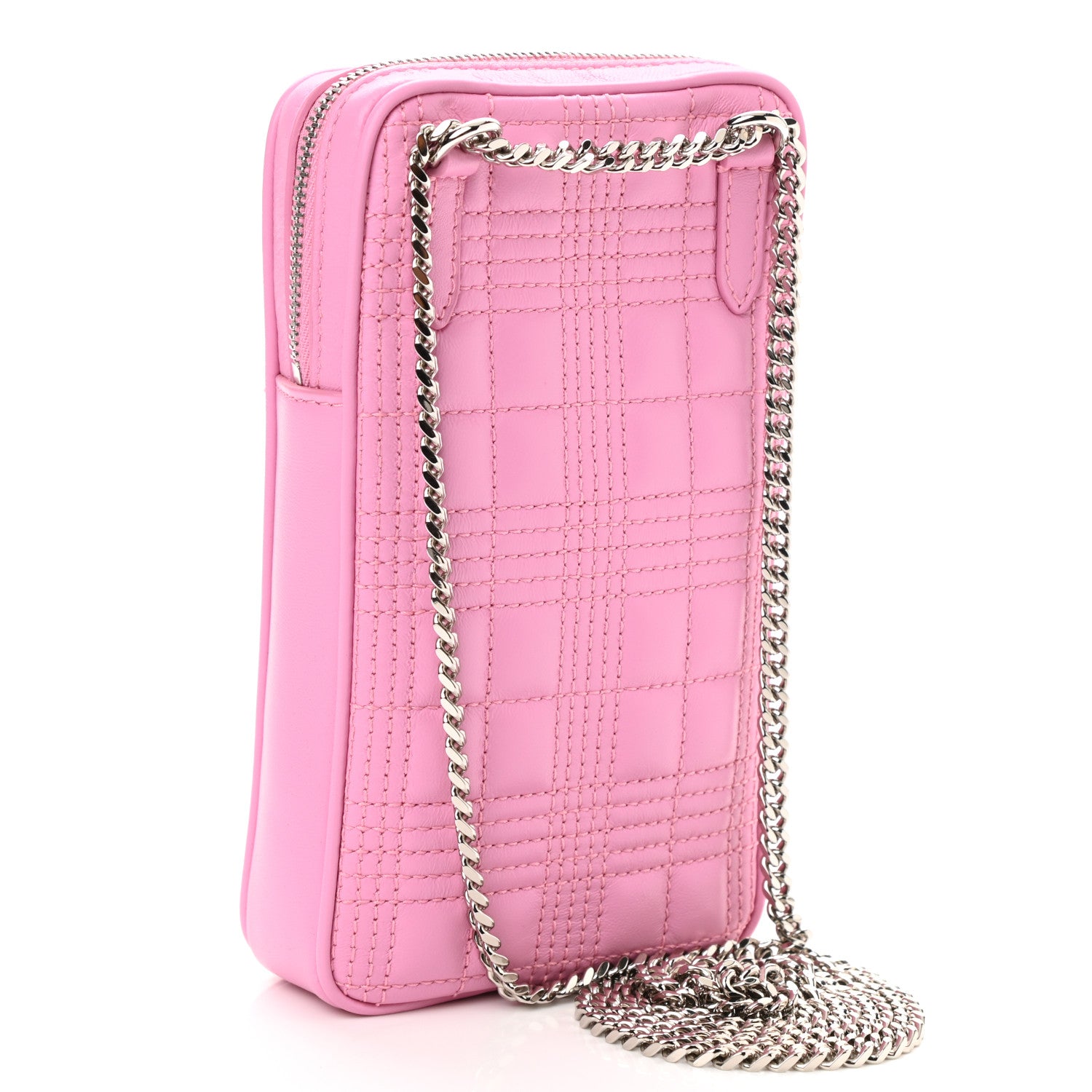 Burberry Lambskin Quilted Mini Lola Vertical Crossbody Bag Primrose Pink 4 of 10