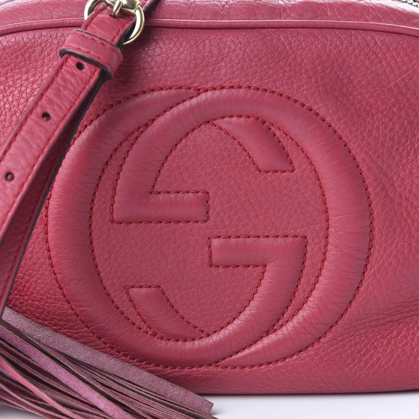 Pebbled Calfskin Small Soho Disco Bag Mauve