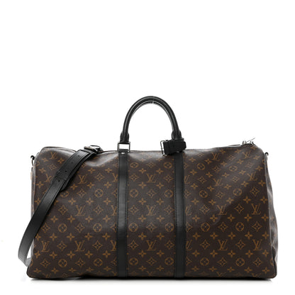Louis Vuitton Monogram Macassar Keepall Bandouliere 55 1 of 9