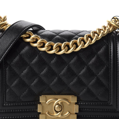 Chanel Caviar Quilted Small Boy Flap Black 10 of 11