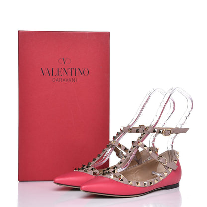 Valentino Garavani Nappa Rockstud Cage Ballerina Flats 36 Fuchsia Poudre 15 of 15