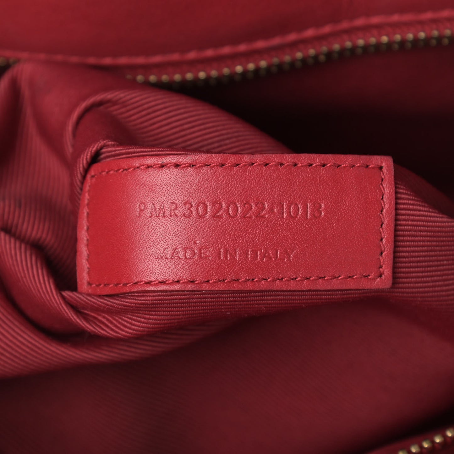 Smooth Calfskin Matelasse Chevron Monogram Shopping Bag Red