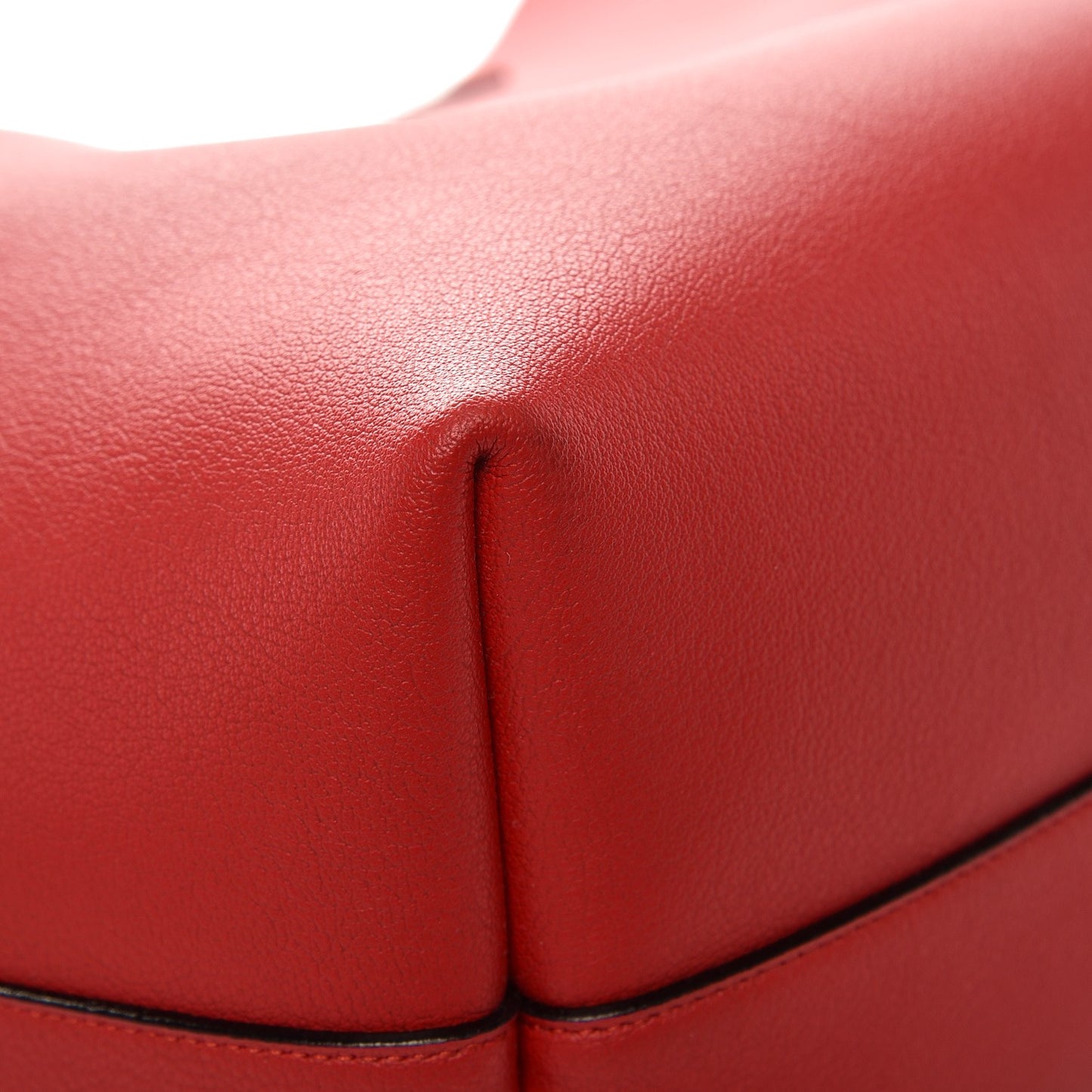 Calfskin Large Shopping Tote Red