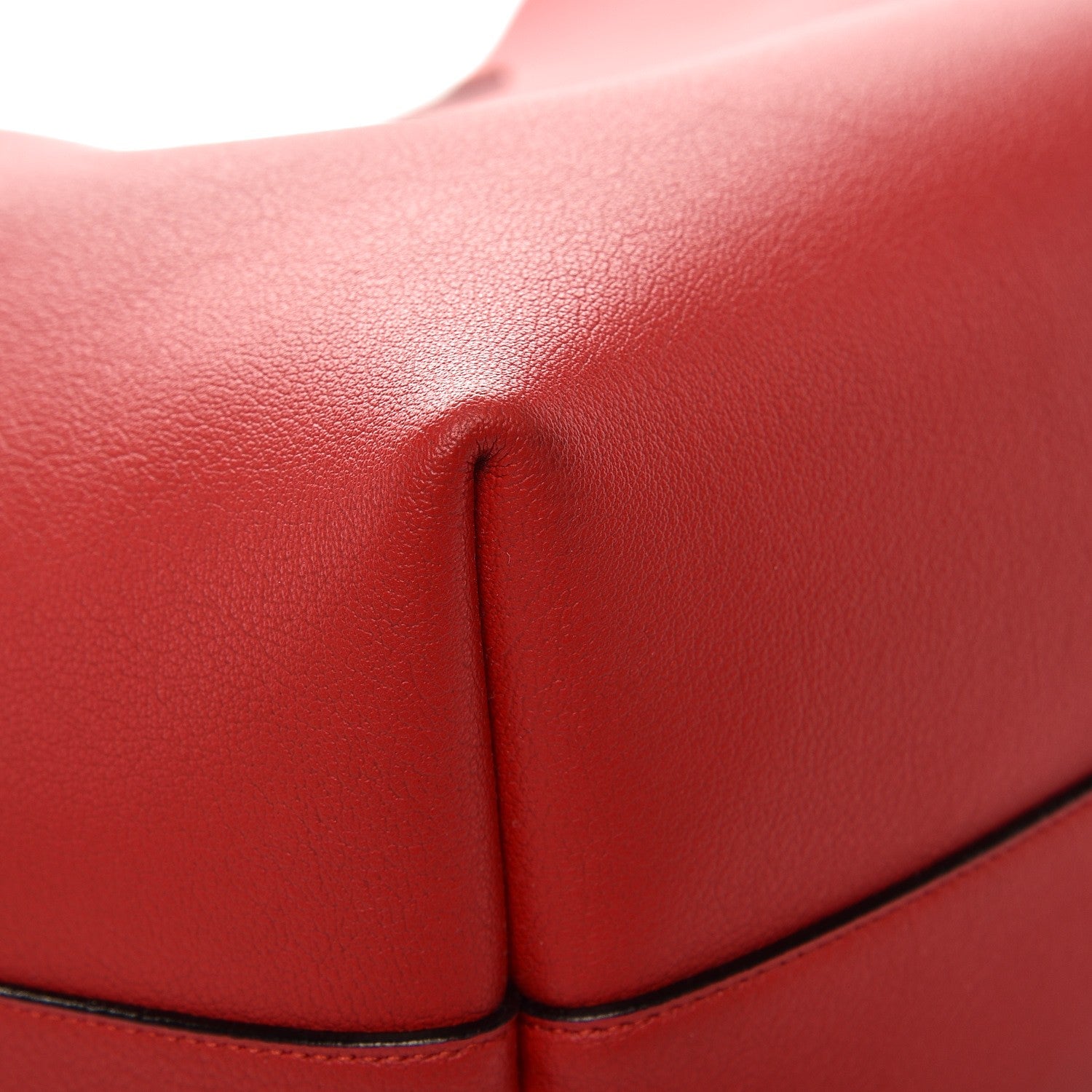 Saint Laurent Calfskin Large Shopping Tote Red 11 of 12
