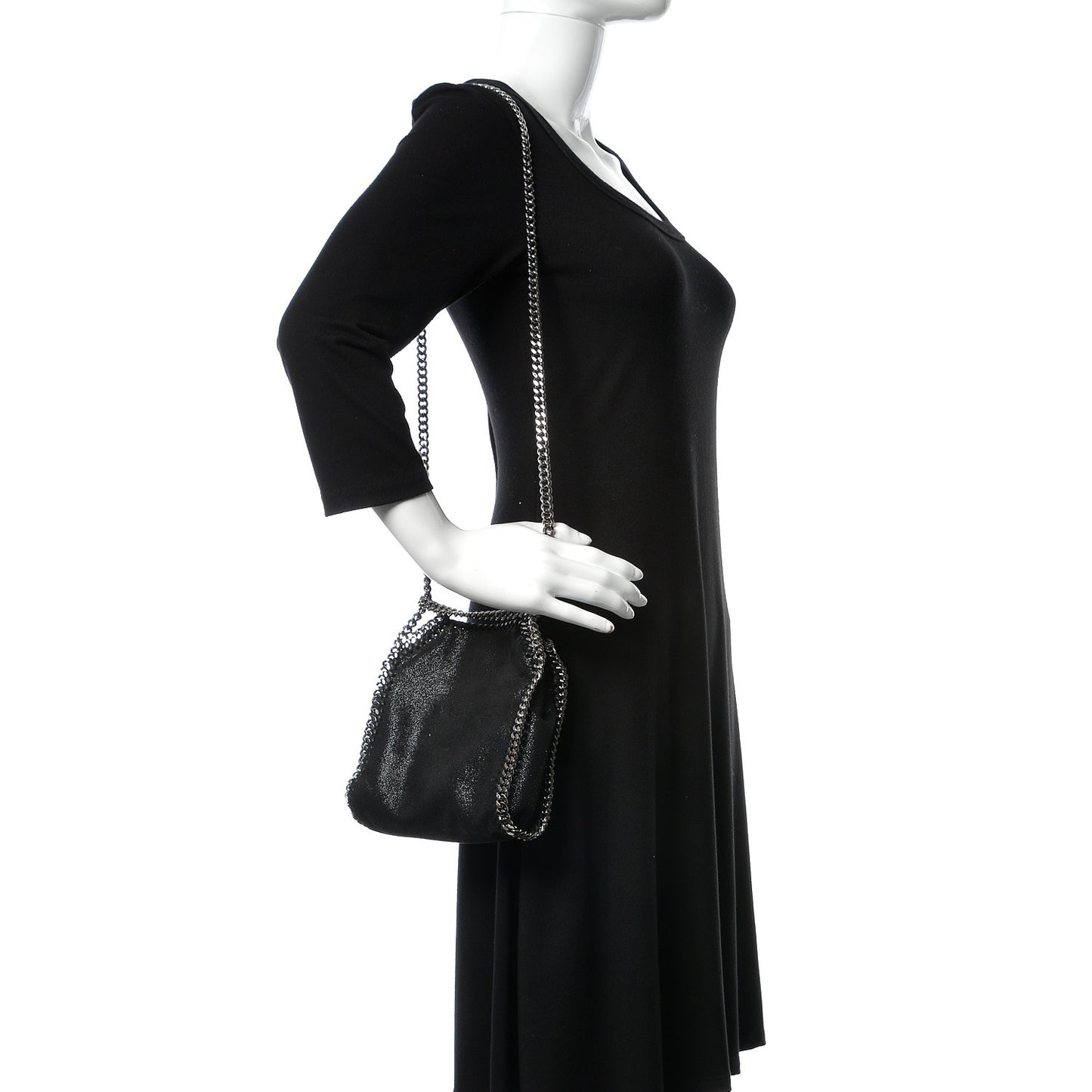 Shaggy Deer Tiny Falabella Tote Black