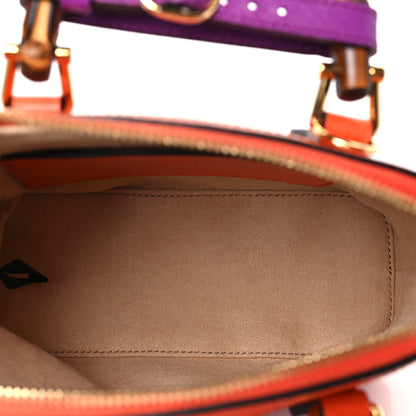 Gucci Textured Dollar Calfskin Mini Diana Dome Tote Bag Deep Orange Spicy Cyclamin 5 of 9