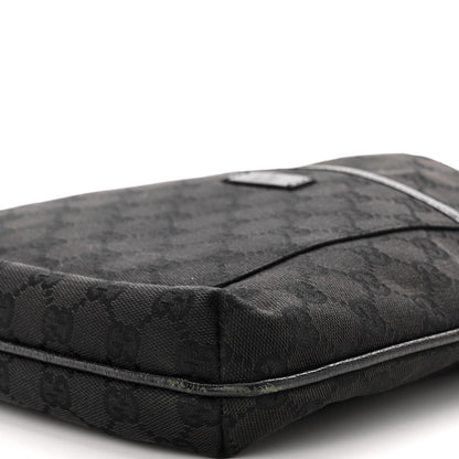 Gucci Monogram Flat Messenger Bag Black 9 of 9