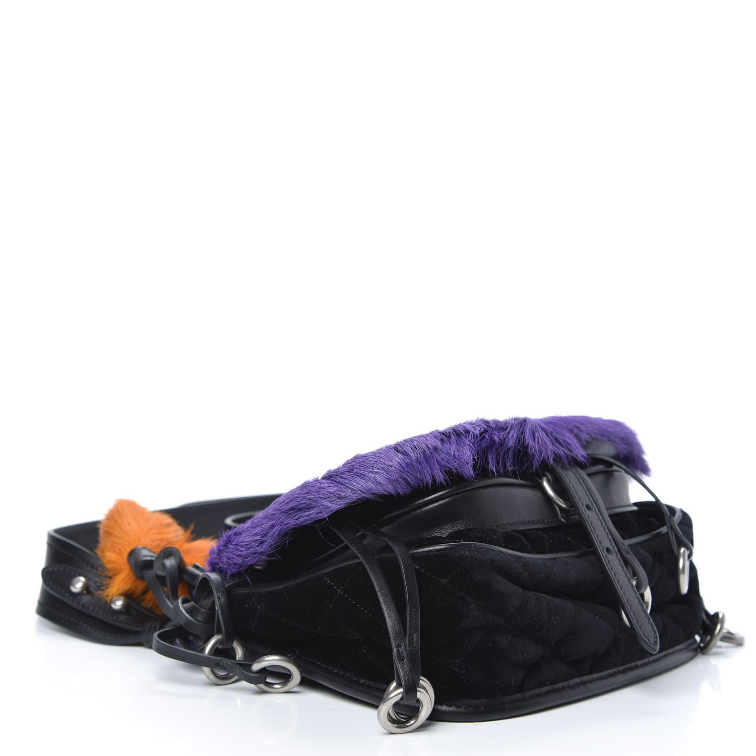 Prada Calf Hair Velluto Corsaire Antic Crossbody Bag Giacinto Black 4 of 9