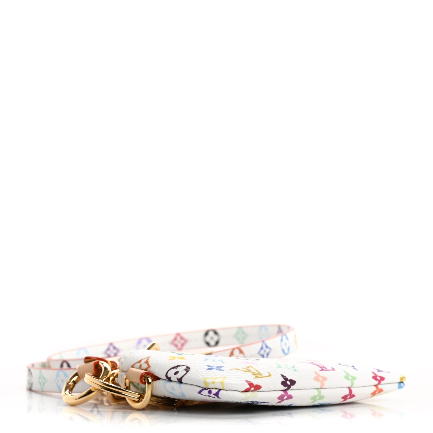 LV X TM Monogram Multicolor Phone Holder White