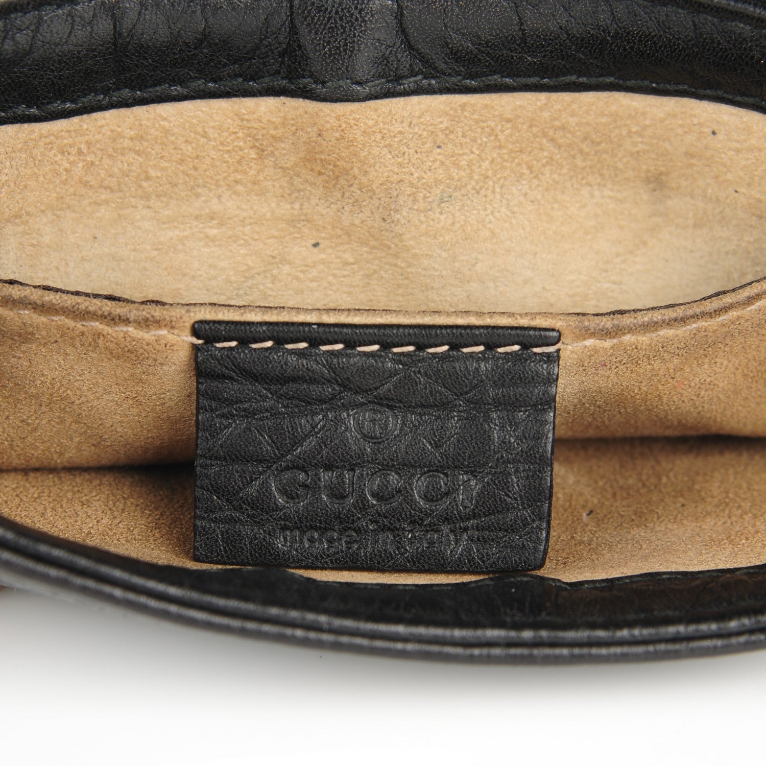 Gucci Pebbled Calfskin Small 1973 Chain Shoulder Bag Black 6 of 7