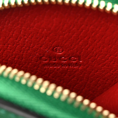 Gucci Textured Dollar Calfskin Retro Interlocking G Fruttini Strawberry Coin Case Bag Charm Key Holder 5 of 6