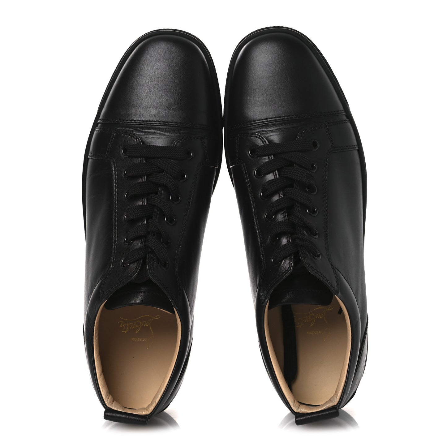 Calfskin Mens Low Top Sneaker 43.5 Black