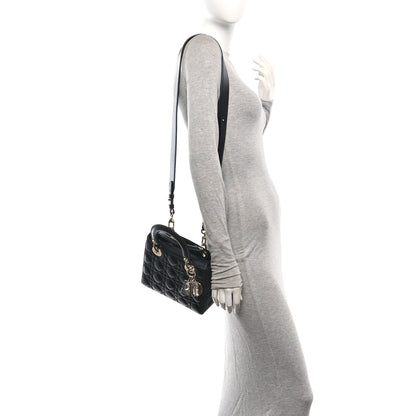 Christian Dior Lambskin Cannage Small My ABCDior Lady Dior Black 2 of 10