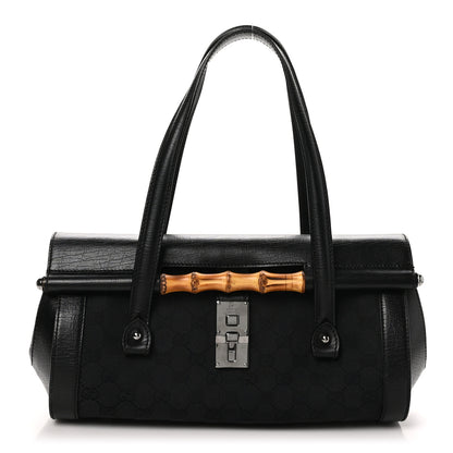 Gucci Monogram Bamboo Bullet Bag Black 1 of 11