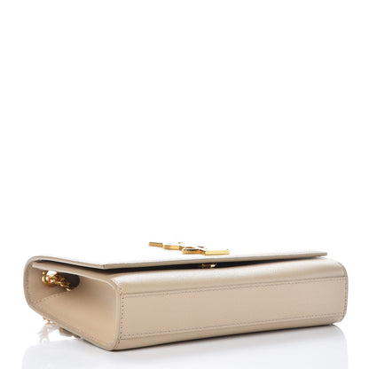 Saint Laurent Grain De Poudre Small Monogram Kate Satchel Nude Powder 4 of 9