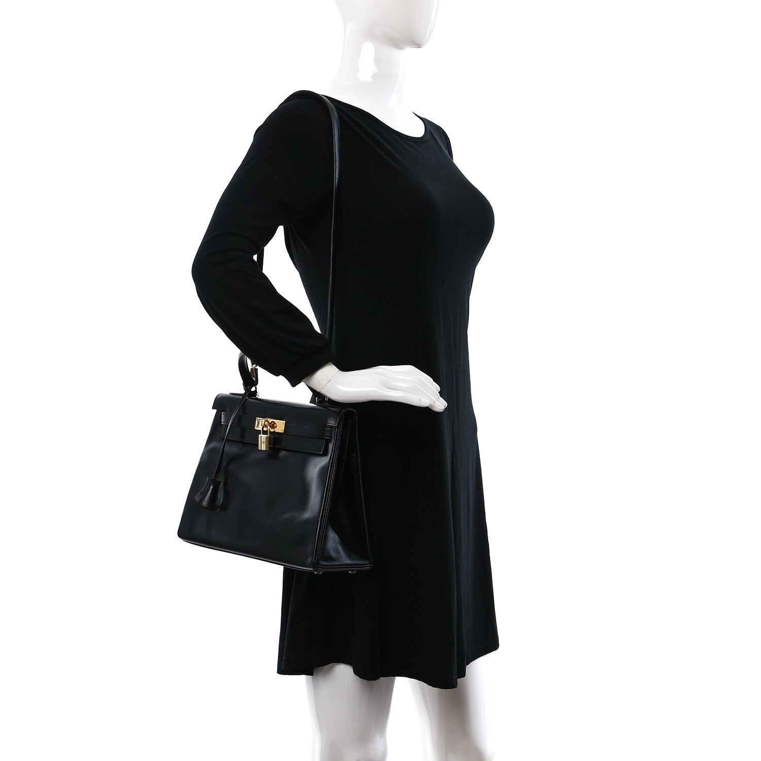 Hermes Box Kelly Retourne 28 Black 2 of 14